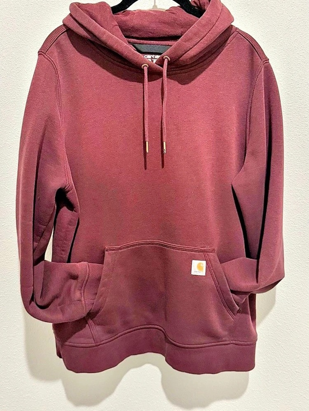 Carhartt Relaxed Fit Hooded Sweatshirt Burgundy | Women’s Large